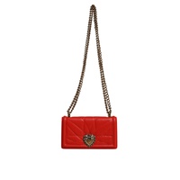 Dolce & Gabbana Women's Red Quilted Devotion Crossbody Chain Phone Cover Bag - One Size thumbnail