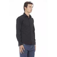Baldinini Trend Men's Black Cotton Shirt - M thumbnail