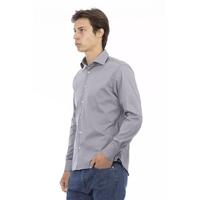 Baldinini Trend Men's Gray Cotton Shirt - XL thumbnail