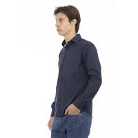 Baldinini Trend Men's Blue Cotton Shirt - M thumbnail
