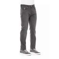 Logo Button Regular Man Jeans with Tricolor Insert W38 US Men thumbnail