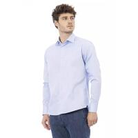 Baldinini Trend Men's Light Blue Cotton Shirt - 2XL thumbnail