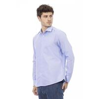 Baldinini Trend Men's Light Blue Cotton Shirt - 2XL thumbnail