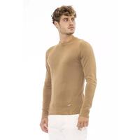 Fine Ribbed Knit Crew Neck Sweater with Long Sleeves 52 IT Men thumbnail
