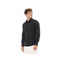 Baldinini Trend Men's Black Cotton Shirt - 44 IT thumbnail