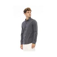 Baldinini Trend Men's Gray Cotton Shirt - 2XL thumbnail