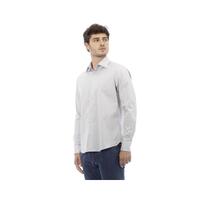 Baldinini Trend Men's Gray Cotton Shirt - XL thumbnail