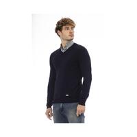 Baldinini Trend Men's Blue Wool Sweater - 50 IT thumbnail
