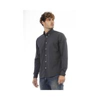Baldinini Trend Men's Gray Cotton Shirt - 2XL thumbnail