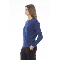 Baldinini Trend Women's Blue Wool Sweater - 44 IT thumbnail
