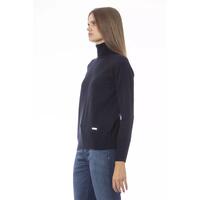 Baldinini Trend Women's Blue Wool Sweater - 46 IT thumbnail