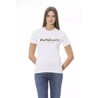 Baldinini Trend Women's White Cotton Tops & T-Shirt - XS thumbnail