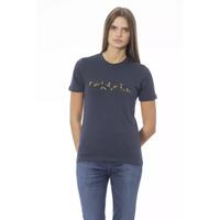 Baldinini Trend Women's Blue Cotton Tops & T-Shirt - XS thumbnail