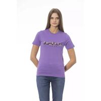 Baldinini Trend Women's Purple Cotton Tops & T-Shirt - S thumbnail