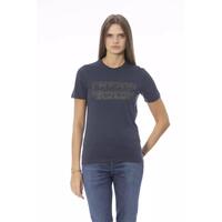 Baldinini Trend Women's Blue Cotton Tops & T-Shirt - XS thumbnail