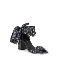 Silk Printed Heeled Sandal - 40 EU thumbnail
