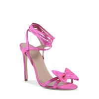 Satin High-Heeled Ankle Tie Sandal - 38 EU thumbnail
