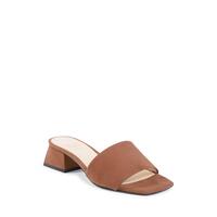 Italian Leather  Sandals with 4cm Heel - 40 EU thumbnail