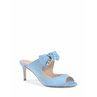 Blue Bow Mule with Low Heel - 37.5 EU thumbnail
