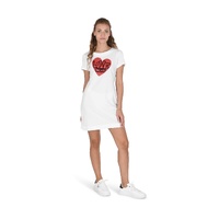 Heartprint Mini Dress Short Sleeve TShirt Dress - 44 IT thumbnail