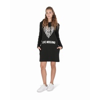 Leopard Heart Hoodie Dress Long Sleeve - 40 IT thumbnail
