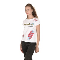 Love Moschino Just Roll With It Graphic Print T-Shirt for Women - 40 IT thumbnail