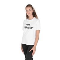 Love Moschino Women's Logo T-Shirt - White - 42 IT thumbnail