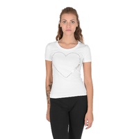 Love Moschino Women's Heart Logo T-Shirt - White - 38 IT thumbnail