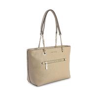 Leather Front Zip Tote Bag - One Size thumbnail