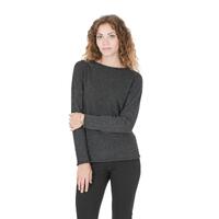 Crown of Edinburgh Cashmere Women's Premium Cashmere Boatneck Sweater in Dark gray - M thumbnail