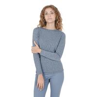 Crown of Edinburgh Cashmere Women's Cashmere Boatneck Sweater - Italian Crafted in Sky blue - S thumbnail