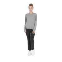 Crown of Edinburgh Cashmere Women's Cashmere Boatneck Sweater for Women in Grigio Peltro - M thumbnail