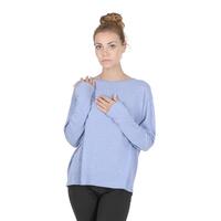Crown of Edinburgh Cashmere Women's Cashmere Boatneck Sweater in Sky blue - L thumbnail