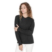 Crown of Edinburgh Cashmere Women's Luxury Italian Cashmere and Merino Wool Sweater in Black - 42 EU thumbnail