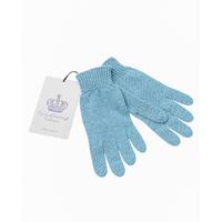 Crown of Edinburgh Cashmere Women's Luxury Cashmere Womens Gloves - Made in Italy in Sky blue - M thumbnail