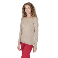 Crown of Edinburgh Cashmere Women's Beige Cashmere Crew Neck Jumper - 40 IT thumbnail
