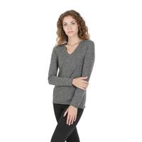 Crown of Edinburgh Cashmere Women's Cashmere V-Neck Sweater for Women in Grey - 48 EU thumbnail