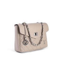 V Italia by VERSACE Chain Bag Beige Leather Shoulder Bag - One Size thumbnail