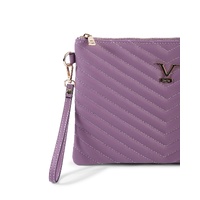 V Italia by Versace Quilted Clutch Bag Purple - One Size thumbnail