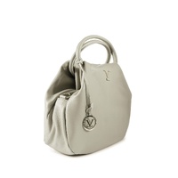 V Italia Womens Leather Shoulder Bag Grey - One Size thumbnail