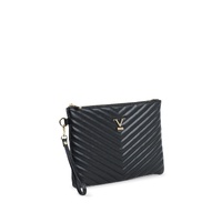 V Italia by Versace 1969 Quilted Leather Clutch - Black - One Size thumbnail