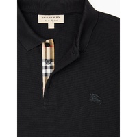 Burberry Men's Black Cotton Collared Polo Shirt - 54 IT thumbnail