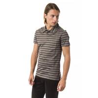 Striped Polo Shirt with Prints L Men thumbnail