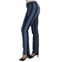 Blue Striped Cotton Stretch Denim Jeans - Dolce & Gabbana 40 IT Women thumbnail