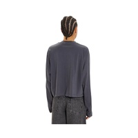 Calvin Klein Jeans Women's Gray Cotton Tops & T-Shirt - 40 IT thumbnail