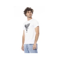 Cavalli Class Men's White Cotton T-Shirt - L thumbnail