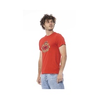 Cavalli Class Men's Red Cotton T-Shirt - L thumbnail