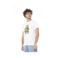 Cavalli Class Men's White Cotton T-Shirt - L thumbnail