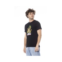 Cavalli Class Men's Black Cotton T-Shirt - L thumbnail