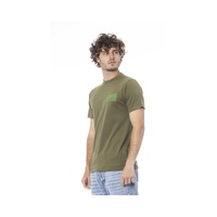 Cavalli Class Men's Green Cotton T-Shirt - L thumbnail